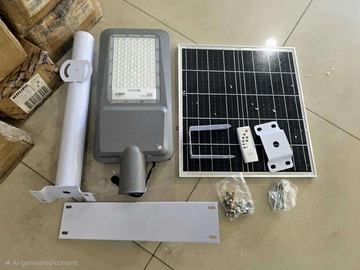 Lampu Jalan Tenaga Surya 2 in 1 Luby LBJK- 707 300W + Remot
